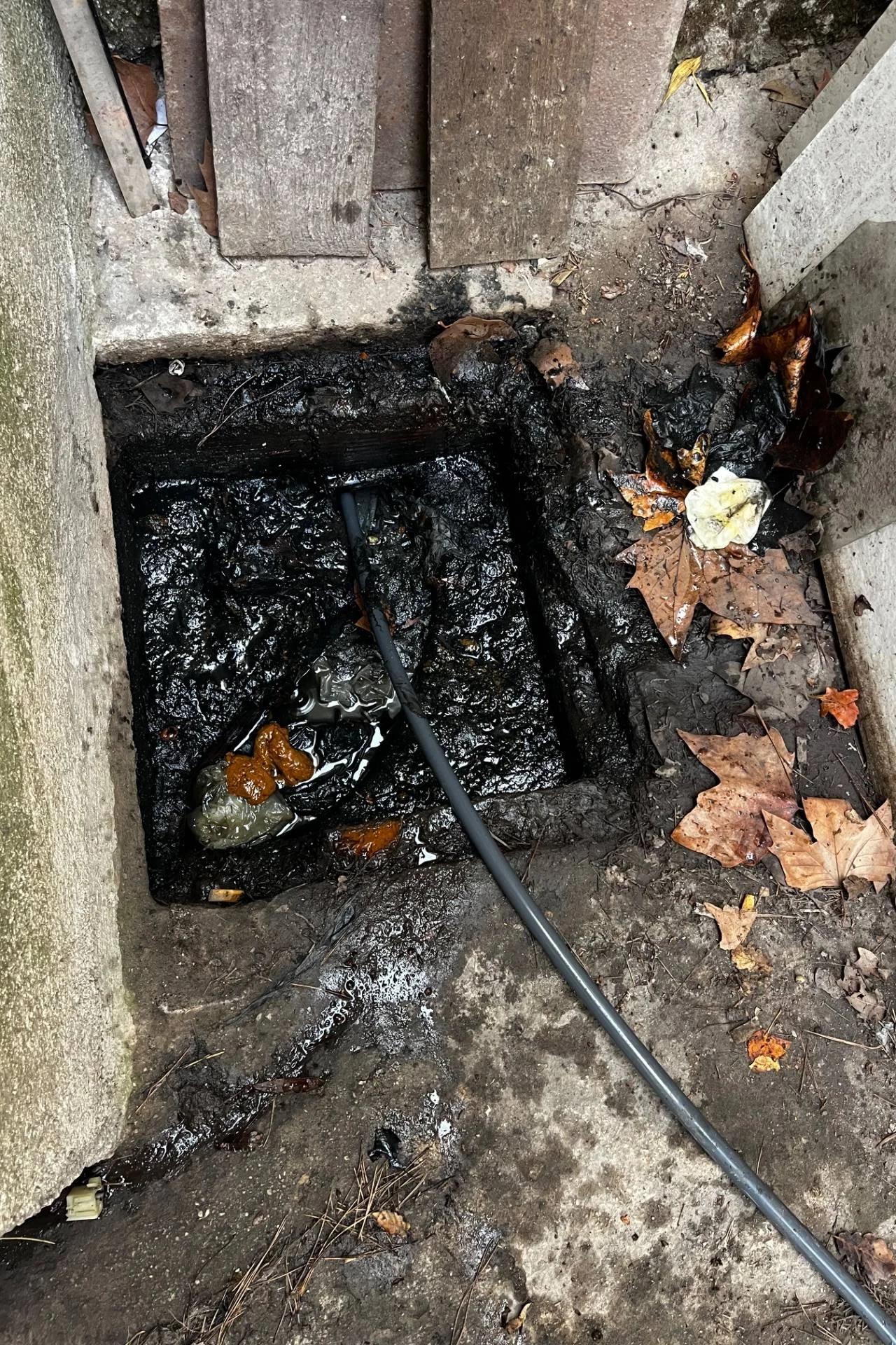 Débouchage d'un regard en garage à OLLIOULES : terre et racines signalent une cassure