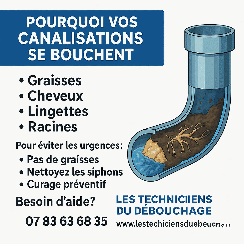 Pourquoi une canalisation se bouche ? Les vraies causes que les professionnels observent sur le terrain