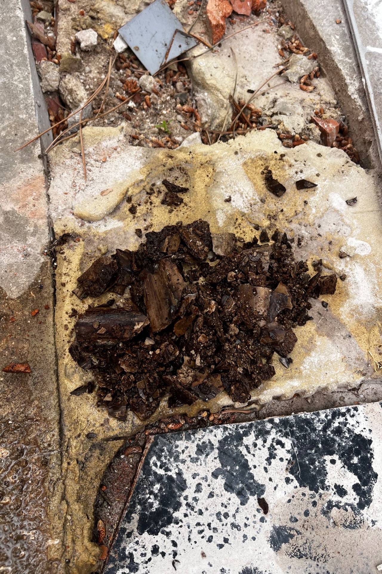 Après : Débouchage d'une canalisation à Toulon après stagnation de papier par manque de pente